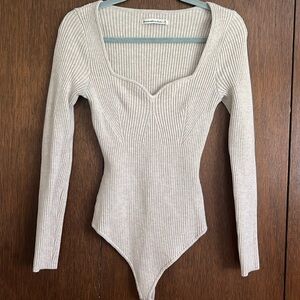 Abercrombie & Fitch Ribbed Sweater Bodysuit